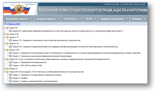 Интернет отчетность Росреестра